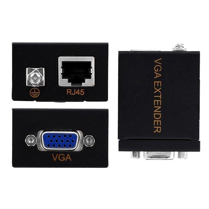 ディスプレイエクステンダー VGA延長アダプタ RJ-45 映像をLANケーブル