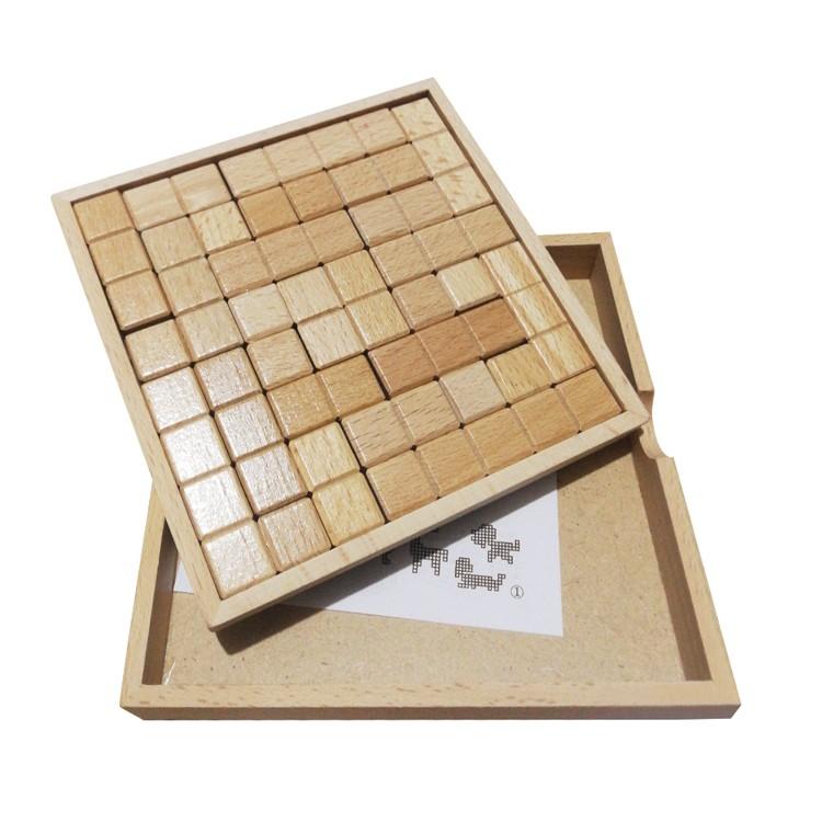 木製パズル13ピース 木のおもちゃ 知育 大人も楽しめる 木箱付き 脳 