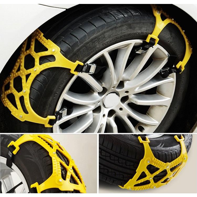 簡易タイヤチェーン6枚セット 幅広タイプ タイヤ2本分 スノー