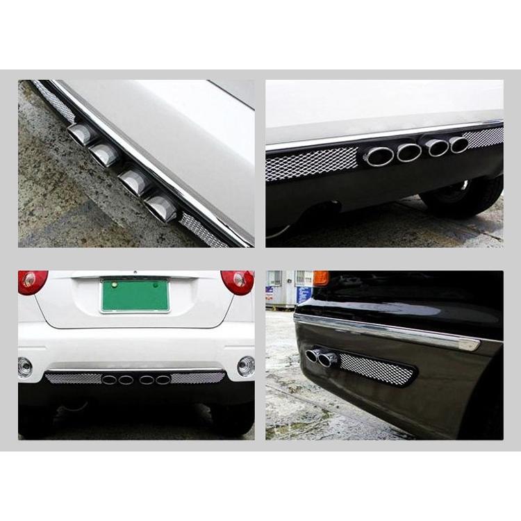 ダミーマフラーステッカー左右セット 汎用 3Dバンパーガード 車の