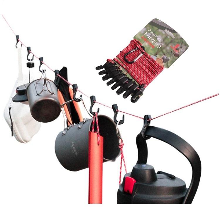 キャンプロープフックセット キャンプハンガー ハンギングチェーン フック10個付き カラビナ付き ロープストッパーで長さ調節可 やかん コップ Lp Sdkrp08f Lp ライフパワーショップ 通販 Yahoo ショッピング