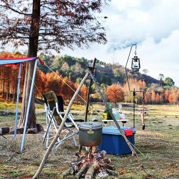 トライポッドリング 枝や棒で三脚を作れます 3穴プレート チェーン付き