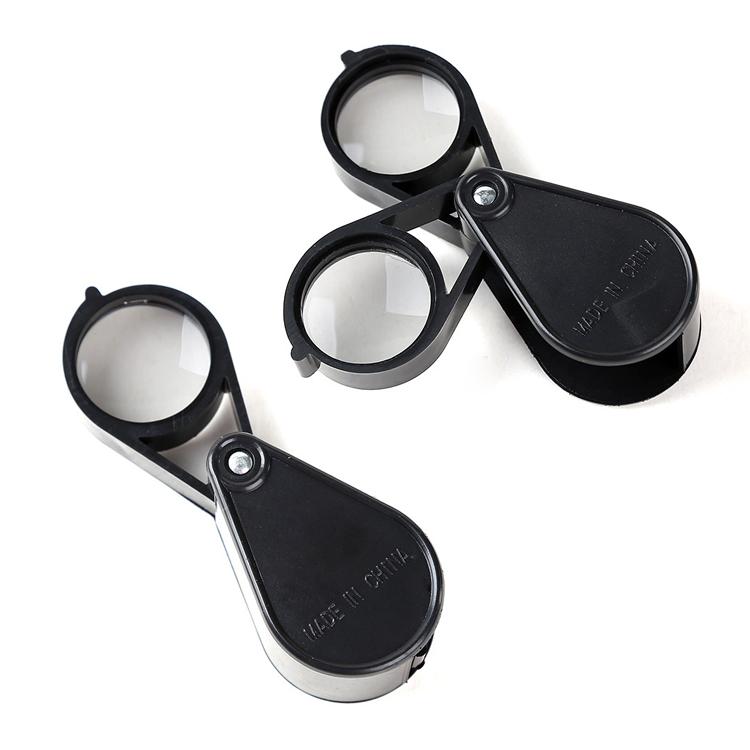 デュアルレンズ ポータブルルーペ ポケット拡大鏡 虫眼鏡 折り畳み収納