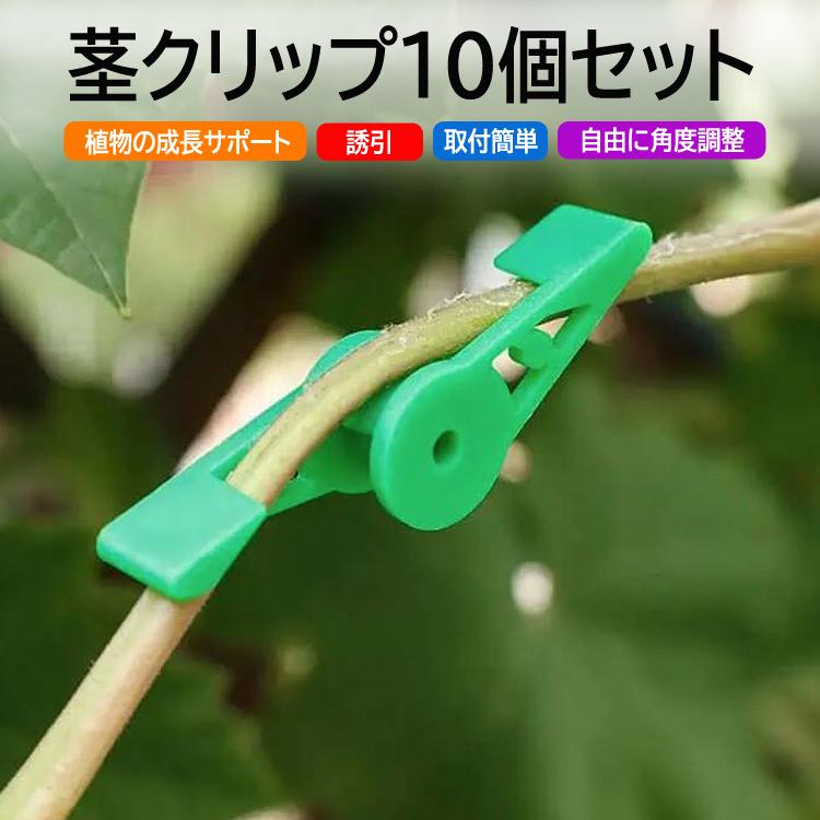 茎クリップ10個セット 角度調整可能 植物成長サポート 植物の枝や茎を