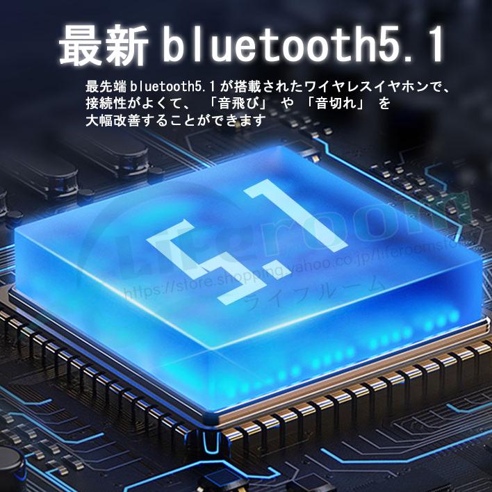 当日発送 骨伝導イヤホン ワイヤレイヤホン 耳掛け式 左右耳兼用 Bluetooth5.1 ANCノイキャン ブルートゥースイヤホン ヘッドセット 180°回転 マイク内蔵｜liferoomstore｜06