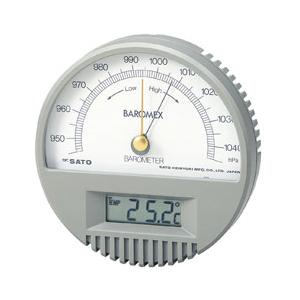 SATO 佐藤計量器 バロメックス気圧計 （温度計付） 7612-00
