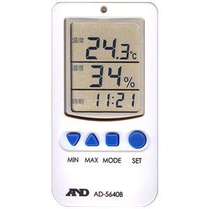 A＆D デジタル温度計・温湿度計 AD-5640B （0〜50℃）｜lifescale