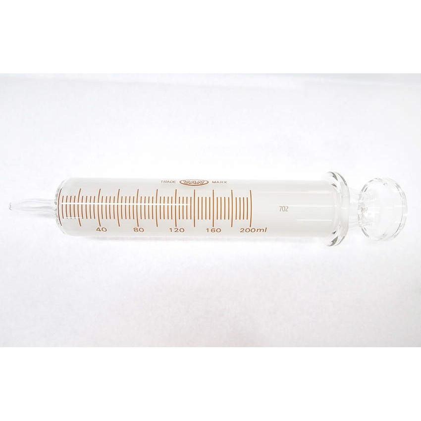 200mlガラス浣腸器 翼工業 白硬注射筒