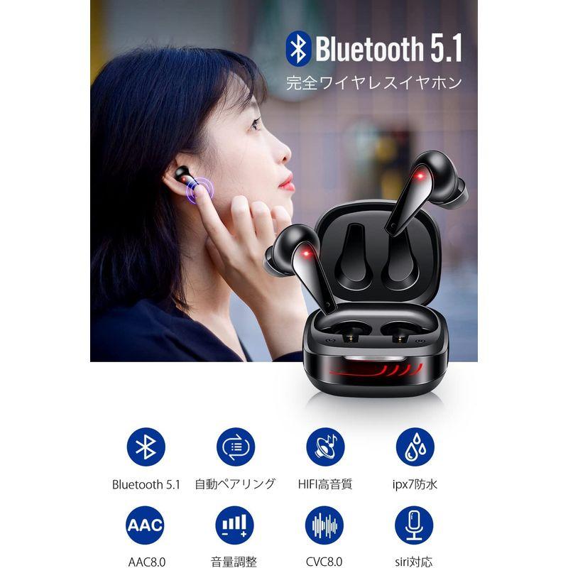 超人気高品質 QI無線充電対応Bluetooth5.1 Bluetooth イヤホン ワイヤレスイヤホン マイク cvc8.0ノイズキャンセリング  Hi DJ機材