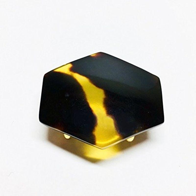 天然工房 べっこう屋さん 本べっ甲 帯留め バラフ 長六角形 (結婚式 留袖 訪問着 入学式) 300409-W2