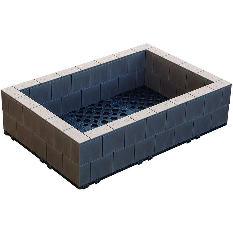 システムファーム（組立て式花壇・菜園） 60cm×90cm×2段 セット チャコールブラウン チャコールブラウン 組立て式花壇 菜園 60cm×90cm×2段 セット