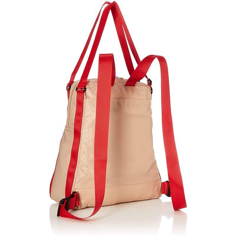 キタムラ 2wayリュック ポケッタブルタイプ R-0694 レディース ベージュレッド 50701 2wayリュック ポケッタブルタイプ レディース ベージュレッド