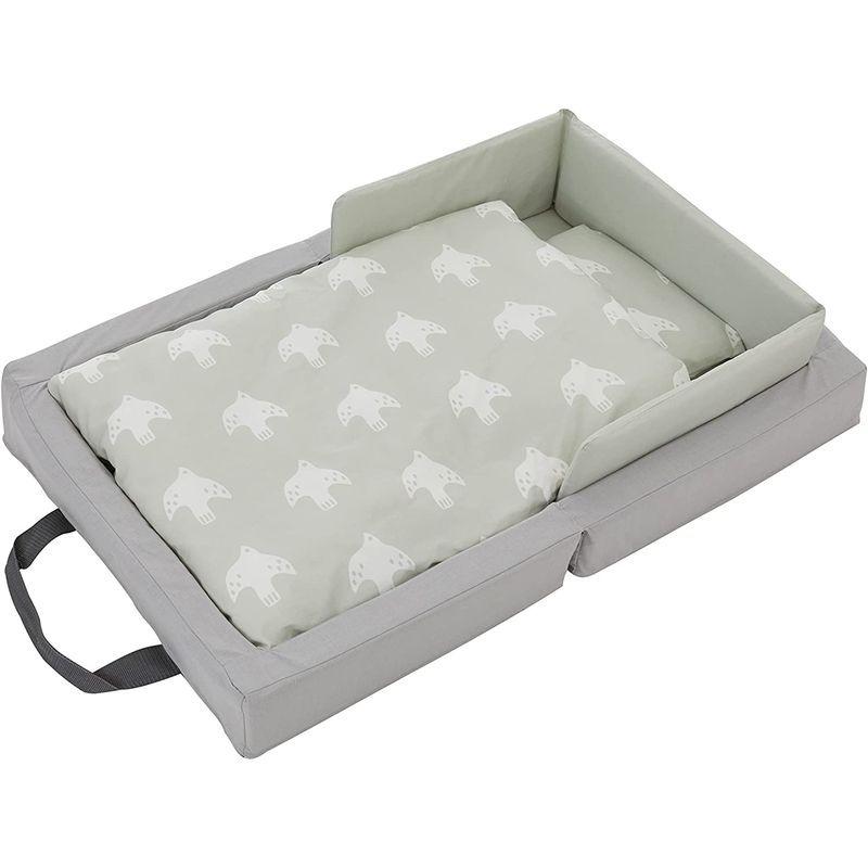 カトージ 抗菌・抗ウイルス加工生地使用 折りたたみベビーミニ布団(グレー) 05125 抗菌 抗ウイルス加工生地使用 折りたたみベビーミニ布団 グレー