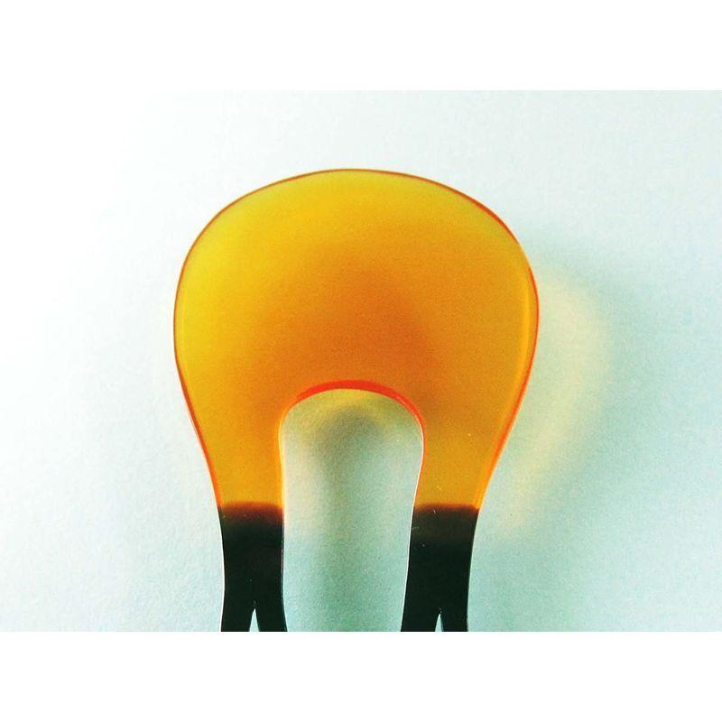 【売り切りお値下げ】 本べっ甲 かんざしバチ型 飴色の本鼈甲 しっかりと厚みのある 最高級 ヘア アクセサリー フォーマルな髪型に 【LWH2687683286】(95760円)