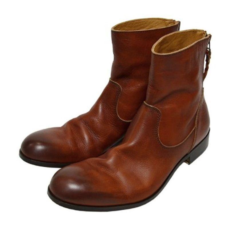 再再販 パドローネ PADRONE バックジップブーツ1 EDWARD キャメル 40