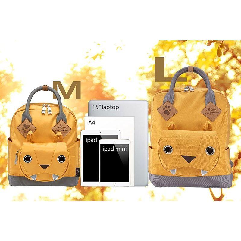 MORN CREATIONS ビッグキャット スクールバッグ Mサイズ モーンクリエイションズ トラ ライオン リュック マスタード CREATIONS モーンクリエイションズ ビッグキャット スクールバッグ Mサイズ トラ ライオン リュック マスタード