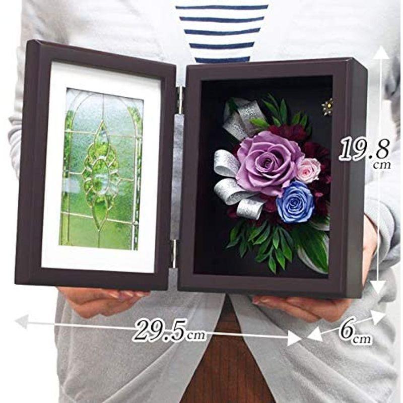 秋冬の主役◎ プリザーブドフラワー 「フォトフレーム レクイエム ブラウン」お供え花 フラワー 供花 お悔やみ 仏花 写真立て 【Y1717961146】(9214円)