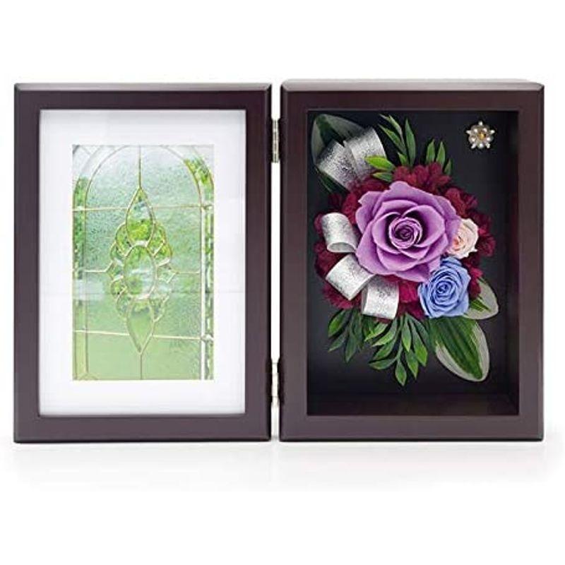 秋冬の主役◎ プリザーブドフラワー 「フォトフレーム レクイエム ブラウン」お供え花 フラワー 供花 お悔やみ 仏花 写真立て 【Y1717961146】(9214円)