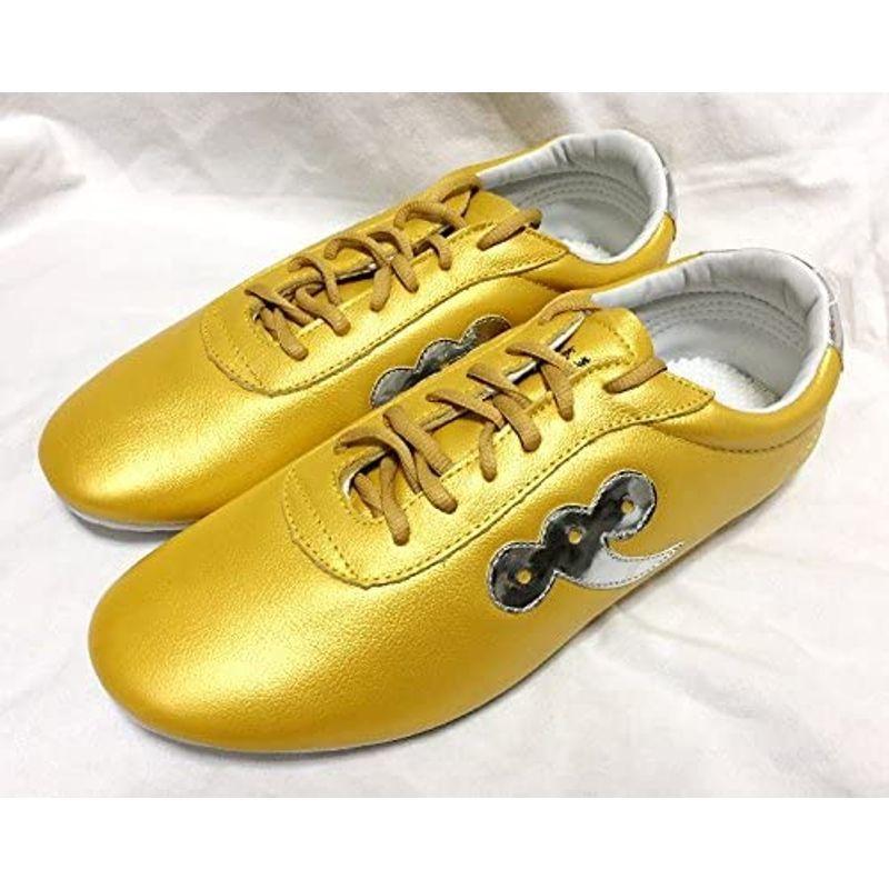 オリエンタルドラゴン 中国武術 シューズ 黄 カンフー 気功 牛革 レザー 靴 メンズ レディース (25.0) レザー 中国武術 シューズ 黄 カンフー 気功 牛革 靴 メンズ レディース 　