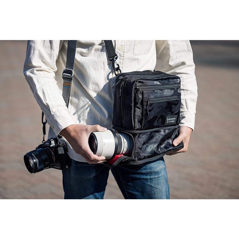 Endurance シューティングマルチ カメラバッグ ショルダーバッグ レンズ交換用バッグ 大容量 望遠レンズ おしゃれ (ブラック迷彩 シューティングマルチ カメラバッグ ショルダーバッグ レンズ交換用バッグ 大容量 望遠レンズ おしゃれ ブラック迷彩