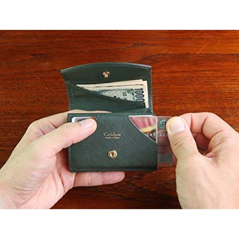 ハンモックウォレットコンパクト メンズ三つ折り財布 圧倒的小銭の取り出しやすさ (Dark Green × Green) Green メンズ三つ折り財布 圧倒的小銭の取り出しやすさ Dark ×