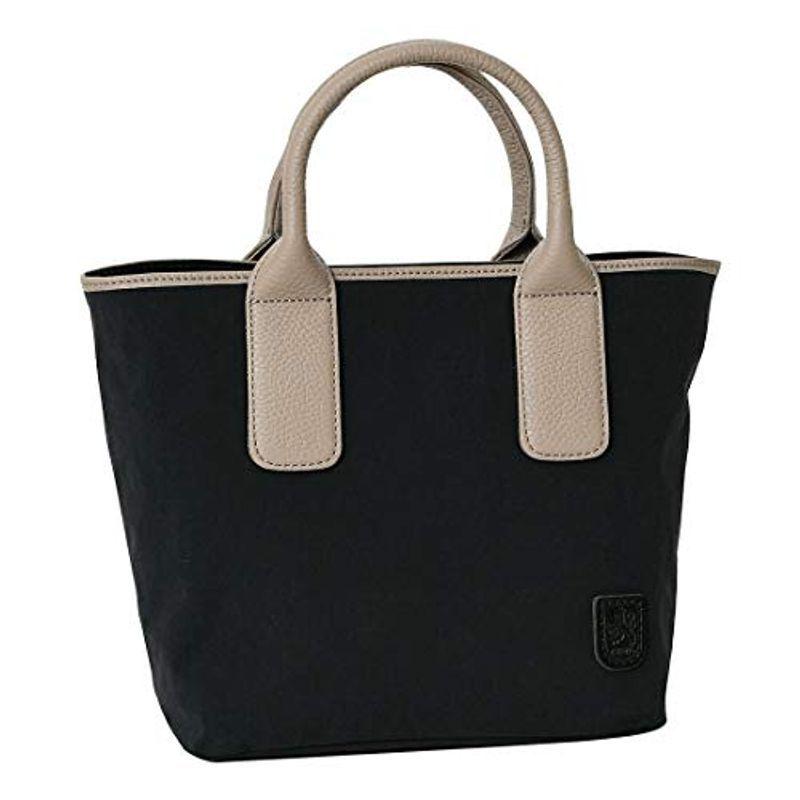 ラヘラ L-255 本革×ナイロン ハンドバッグ イタリアンレザー レディース グレージュ