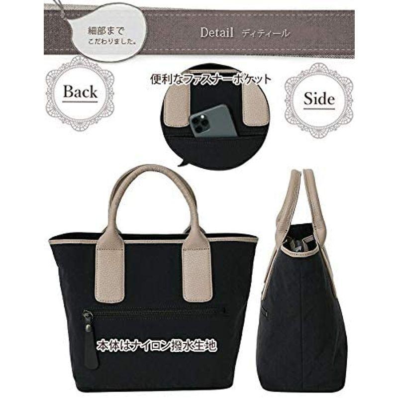 限定品 ラヘラ L-255 本革×ナイロン ハンドバッグ イタリアンレザー レディース グレージュ 【Q3253423441】(17450円)