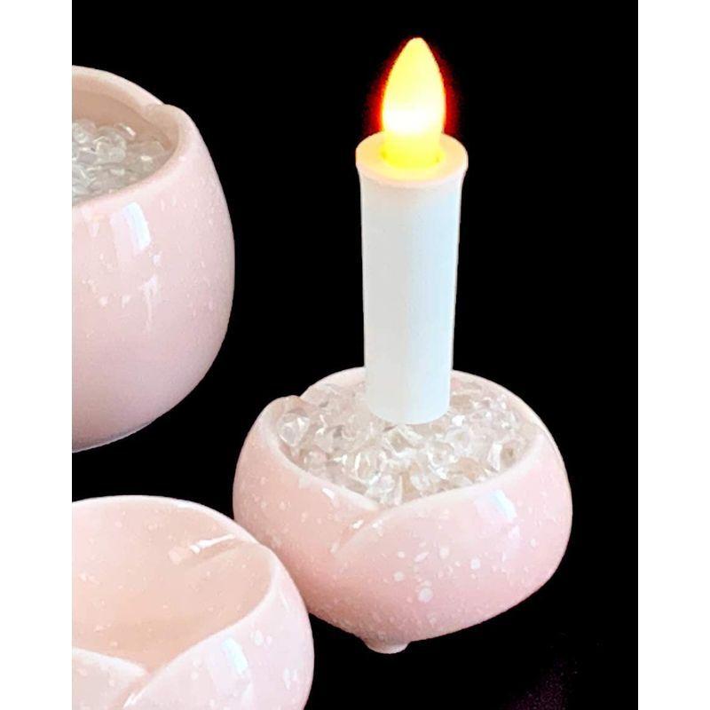 花蓮国産陶器仏具 やわらぎ さくら 5点 タイマー式LED組合せ LEDろうそく LED線香 仏花・3A天然水晶つぶ付き 10分自動消灯… 仏花 やわらぎ さくら 5点 タイマー式LED組合せ LEDろうそく LED線香 3A天然水晶つぶ付き 10分自動消灯…