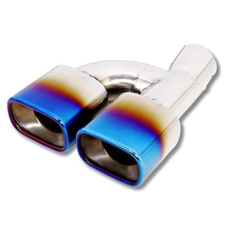 YOURS(ユアーズ): カローラツーリング W×B チタン調 マフラーカッター 1PCS 二本出し 落下防止付 ステンレス採用 2 S