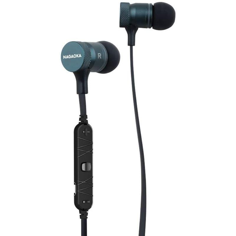 NAGAOKA アルミ製ワイヤレスBluetoothイヤホン ダークグリーン BT805DKGN アルミ製ワイヤレスBluetoothイヤホン ダークグリーン BT805DKGN