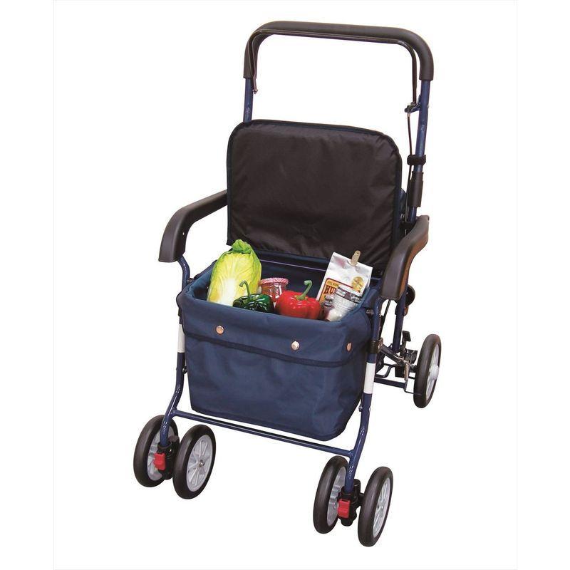 幸和製作所 アルミ製シルバーカー PW298 ネイビー スタンダードタイプ アルミ製シルバーカー PW298 ネイビー スタンダードタイプ