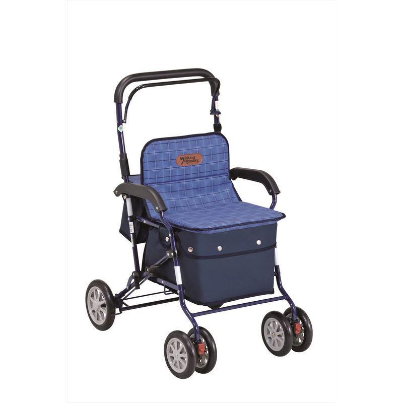 幸和製作所 アルミ製シルバーカー PW298 ネイビー スタンダードタイプ アルミ製シルバーカー PW298 ネイビー スタンダードタイプ