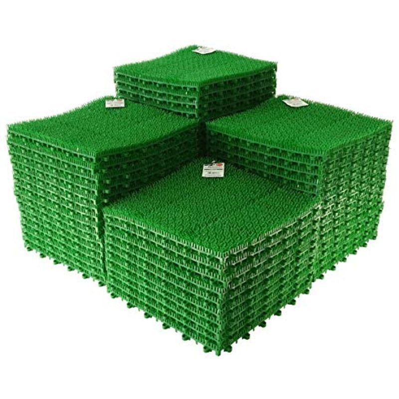 日本製 人工芝 若草ユニット E-V グリーン 60枚セット