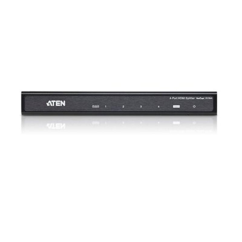 ATEN ビデオ分配器 HDMI 1入力 4出力 4K対応 VS184A AV周辺機器 オウルテック 柔らかくて絡みにくいmicroUSBケーブル?USB両挿し仕様 100cm ホワイト OWL-CBJD10GMU-WH