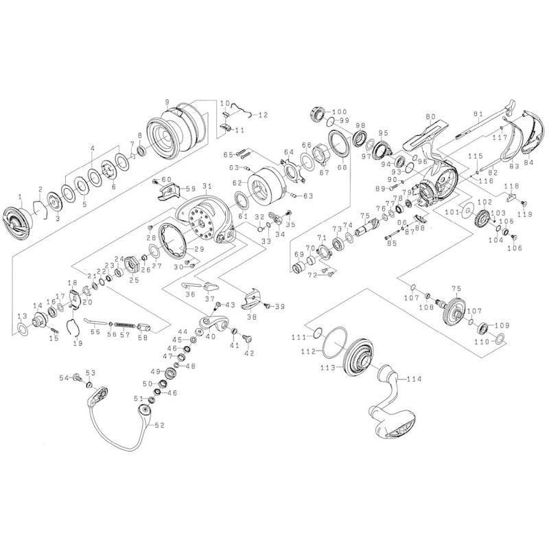 ダイワ(DAIWA) 純正パーツ 18 イグジスト LT4000-C スプール (2-12) 部品番号 9 部品コード 128B90 000 部品番号 部品コード 128B90 DAIWA 純正パーツ イグジスト LT4000 スプール