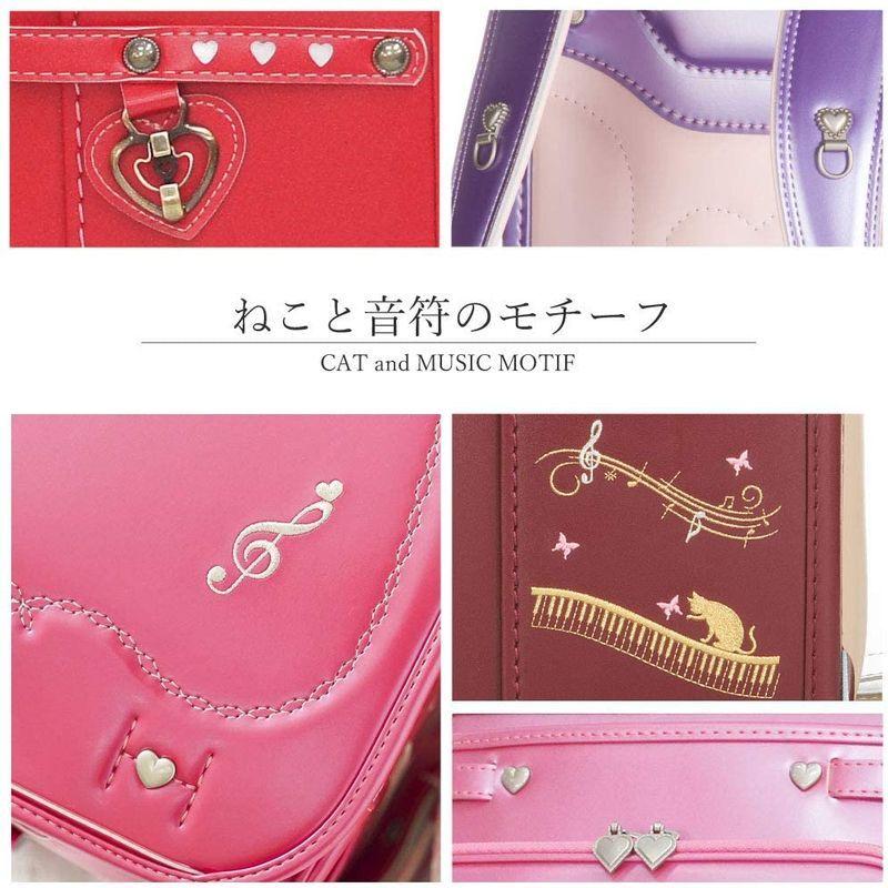 新入荷 女の子 メロディキャットモデル ラヴニールランドセル フィットちゃんランドセル 猫 ネコ 音符 キャット ピアノ A4フラットファイル収納サ 【9348257701】(33308円)