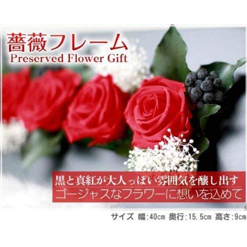 【値下げ】 プリザーブドフラワー (フレームワイドM 付き/薔薇フレーム) プレゼント お祝い 記念日 誕生日 アレンジ リボン付き 【S2061583605】(11059円)