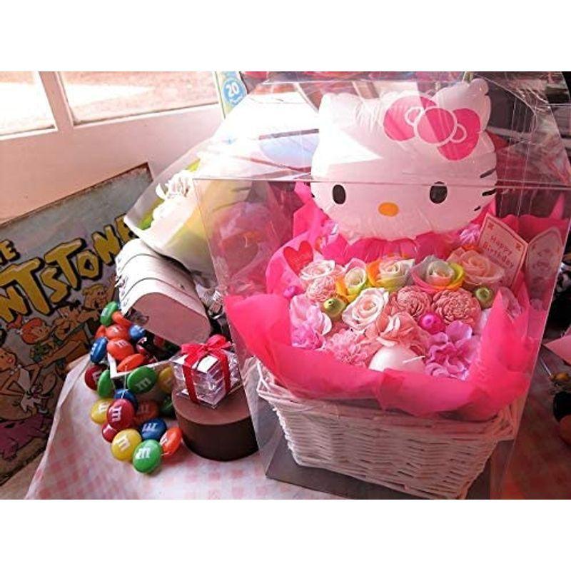 【希少品】 キティ好き キティちゃん 花束風ギフト キティバルーン 風船入り レインボーローズ プリザーブドフラワー入りプレゼント ケース付き 【Q1917667676】(10287円)