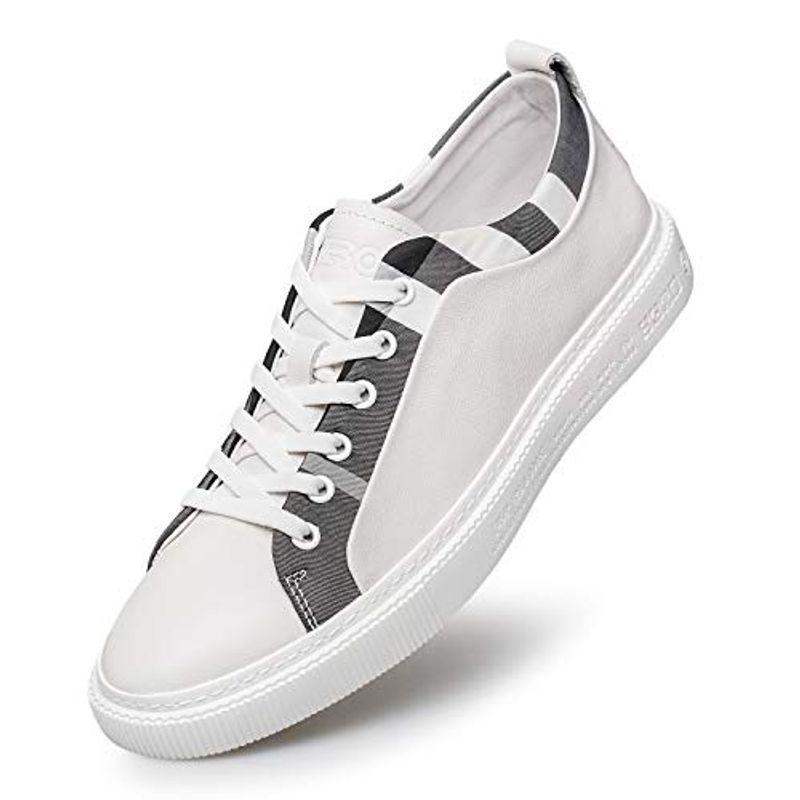シューズ スタニングルアー ゼロ メンズ スニーカー本革靴 上層牛革 レザー チェック柄 カジュアル 立ち仕事疲れない 通学 旅行 白 Hh2yctrzf5 Shahjahanmosque Org Uk