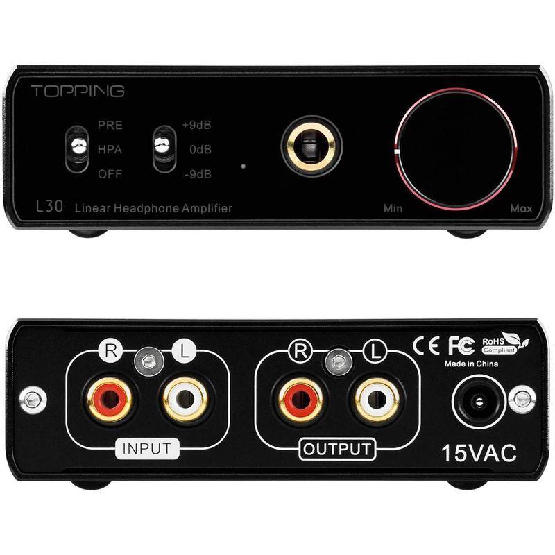TOPPING L30 Amp 6.35MM NFCA 3ステップゲイン設定 HiFi ヘッドフォンアンプ RCA Hi-Res プリアンプ 3ステップゲイン設定 L30 Amp 35MM NFCA HiFi ヘッドフォンアンプ RCA Hi Res プリアンプ