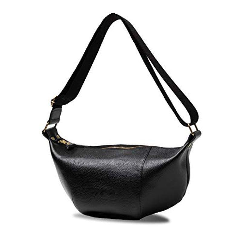 ボディバッグ 本革 斜め掛け イタリアンレザードラーロ ブラック (アートブラウン) ARTBROWN