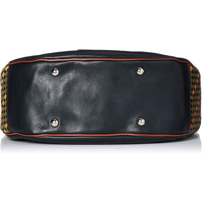 トスカネーラ レディースイントレチャートバケッタレザーショルダーバッグ 2124-VA ブルー トスカネーラ レディースイントレチャートバケッタレザーショルダーバッグ ブルー 2124-VA