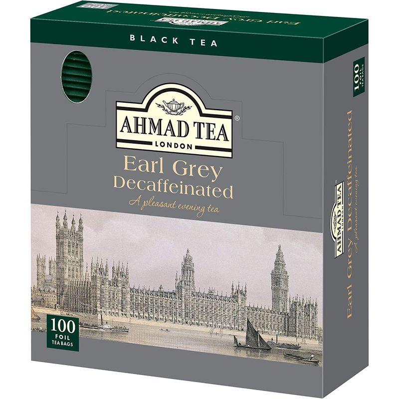 AHMAD TEA アーマッドティー デカフェ アールグレイ ティーバッグ 100袋入り カフェインレス タイプ 個包装