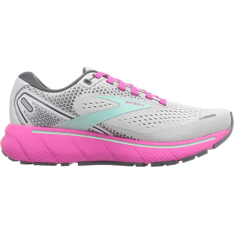 Brooks ランニングシューズ 軽量 クッション ゴースト 14 レディース BRW3561 3562 3563 グレー/ピンク 22.5 ランニングシューズ 軽量 クッション ゴースト レディース BRW3561 グレー/ピンク