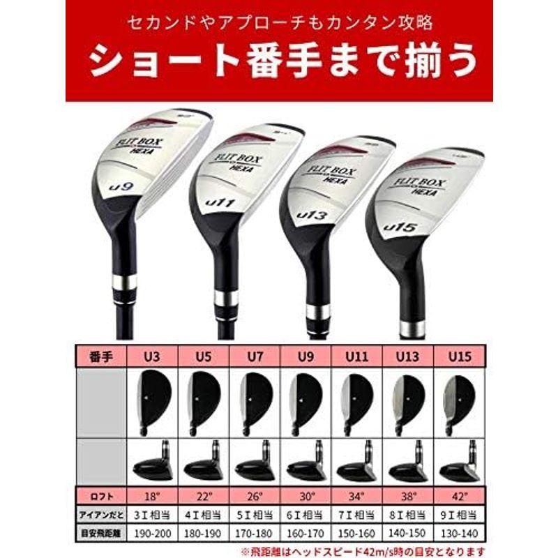 FLIT-BOX6ユーティリティ（標準シャフトFD-60）単品 3U:18° 5U:22° 7U:26° 9U:30° 11U:34° 13 3U 7U 9U BOX6ユーティリティ 標準シャフトFD 単品 5U 11U 　