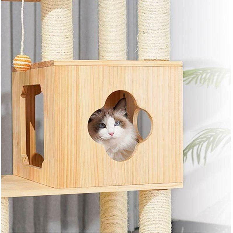 キャットタワー 木製 キャット ツインタワー XYY-1 木登りタワー 猫タワー 据え置き おしゃれ かわいい 爪とぎ 多頭飼い 大型猫 シ XYY 木製 キャット ツインタワー 木登りタワー 猫タワー 据え置き おしゃれ かわいい 爪とぎ 多頭飼い 大型猫 シ 　 サイズ