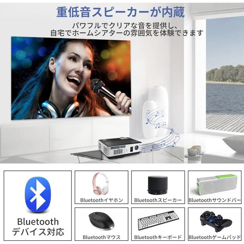 無線プロジェクター　Android搭載　WiFiプロジェクター　1080P対応　フルHD　LED　ホームシアター　Bluetooth　420