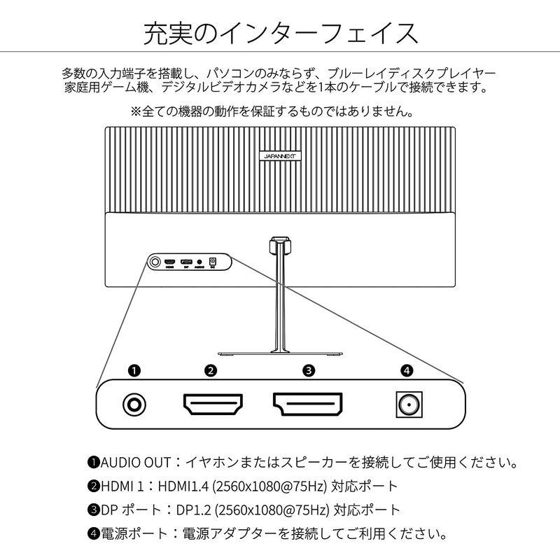 JAPANNEXT 23.3インチ ワイドFHD(2560 x 1080) 液晶モニター JN-V233WFHD HDMI DP ウルトラワ｜lifeshop369｜08