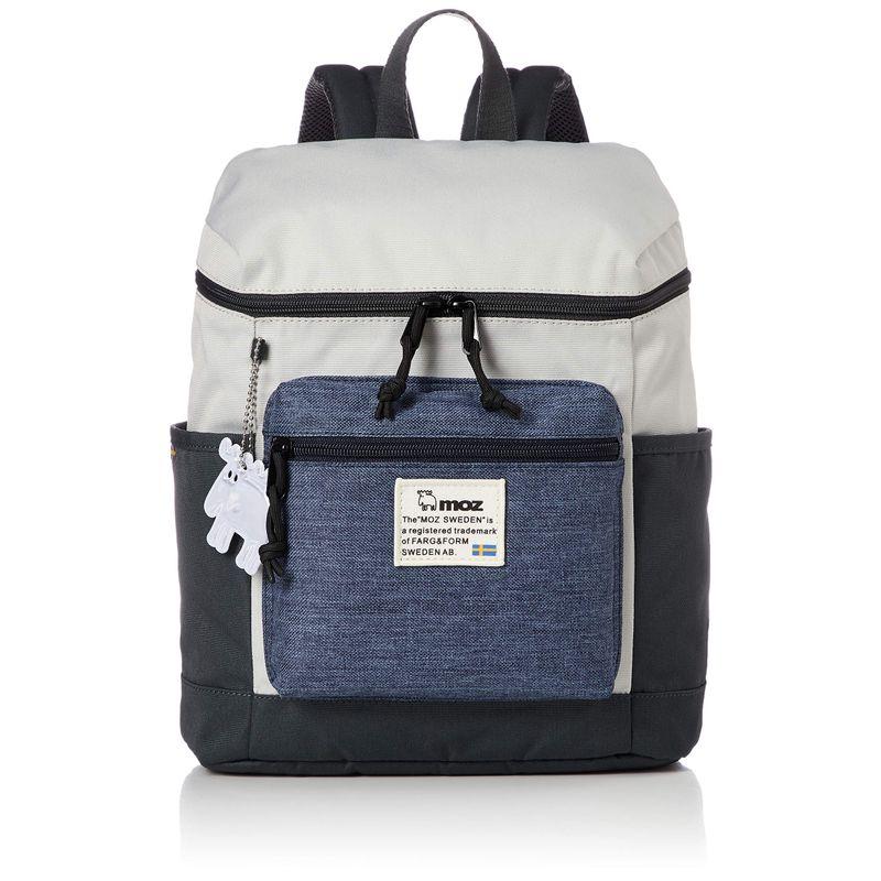 [モズ] リュック ZZEI-04 B5サイズ対応 グレー×ネイビー モズ リュック ZZEI-04 B5サイズ対応 グレー×ネイビー : LifeShop369