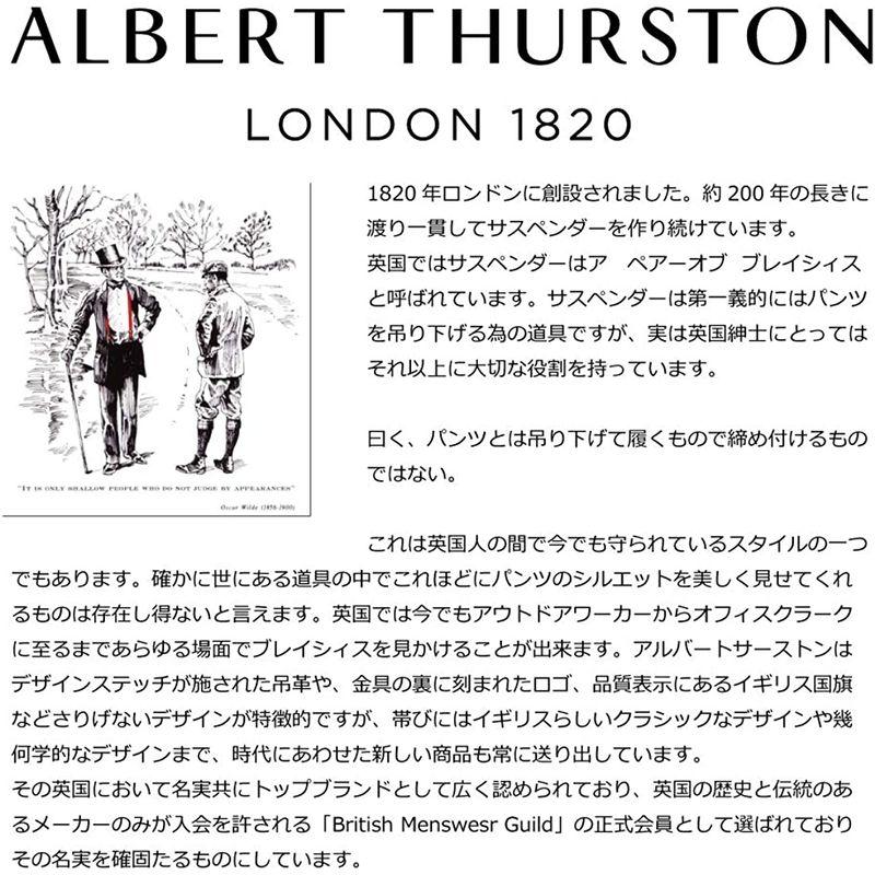 ALBERT THURSTON アルバートサーストン サスペンダー ワイン ブラックライン柄｜lifeshop369｜03